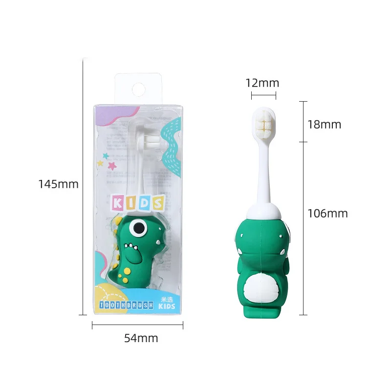 2-10 Year Old Baby Cute Dinosaur Fine Soft Hair Toothbrush