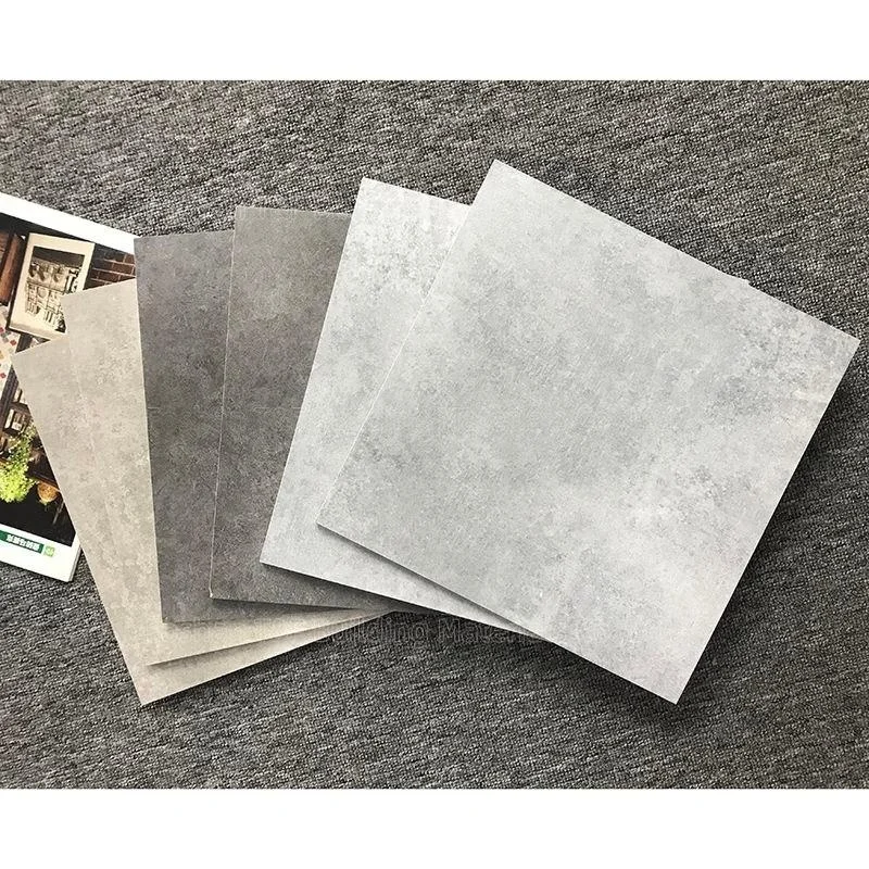 600X600 Non Slip Modern Cement Style Dark Grey Bathroom Ceramic Floor Tiles