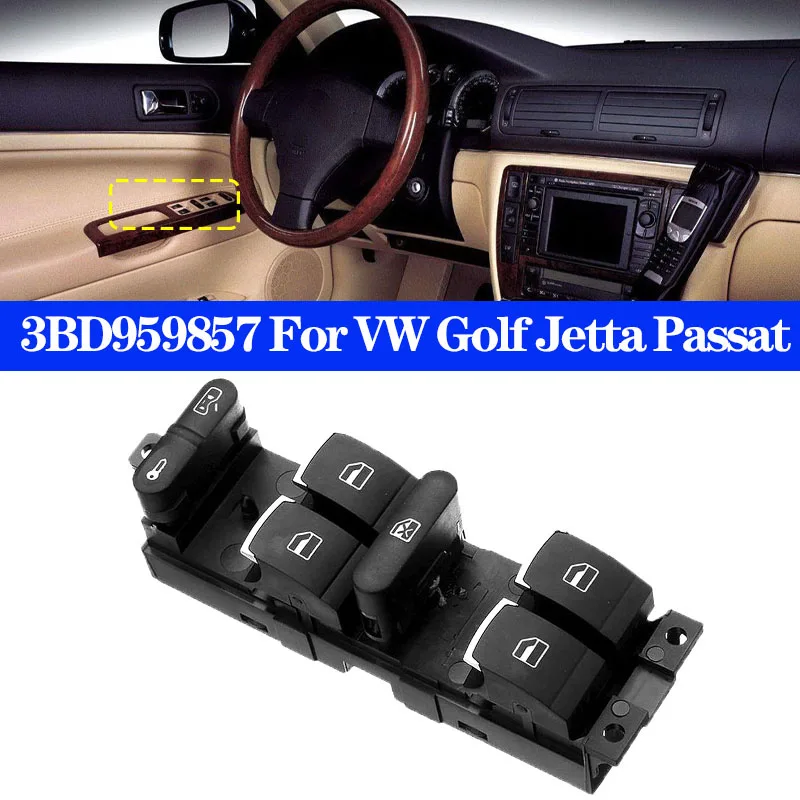 

For Volkswagen VW 99-04 GTI Golf 4 Jetta MK4 BORA BEETLE Passat B5 B5.5 Car Power Window Control Lift Switch Button 3BD959857