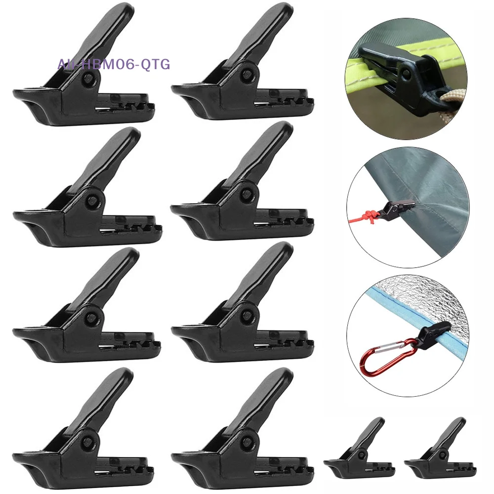 Outdoor Camping Tarp - 10Pcs Awning Clamp Tarp Clips Snap