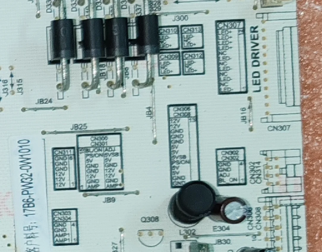 PW.320W2.801    17B6-PW3200W1010   LED TV power board with constant current, physical photo, tested well