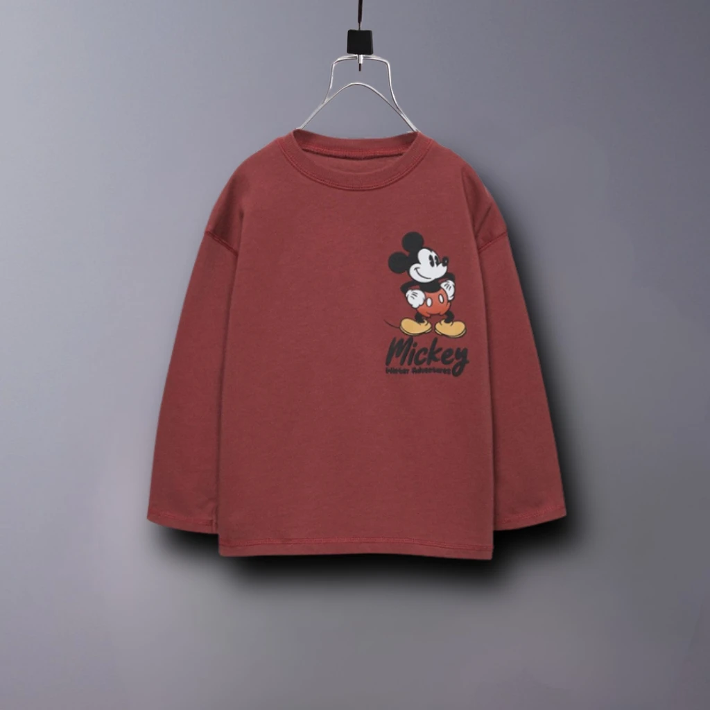 ميكي ماوس نمط الأولاد بلايز بأكمام طويلة تيز ربيع الخريف الاطفال ملابس فضفاضة عادية الأطفال الكرتون قاعدة قميص البلوفرات