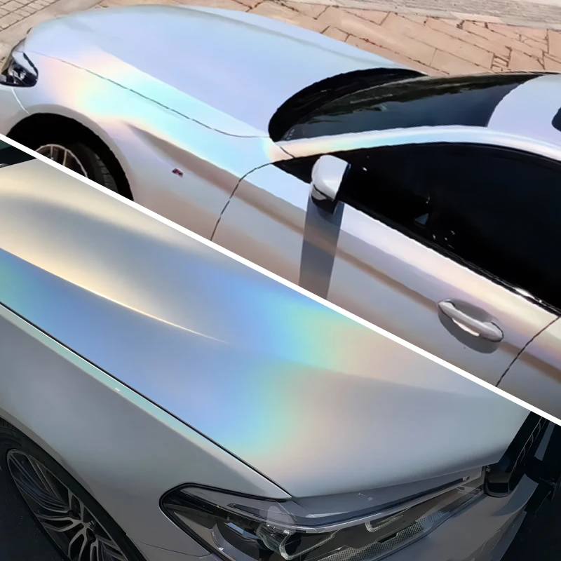 طلاء ملون أبيض للسيارة من الفينيل ملصقات جسم السيارة تغيير لون السيارة #3