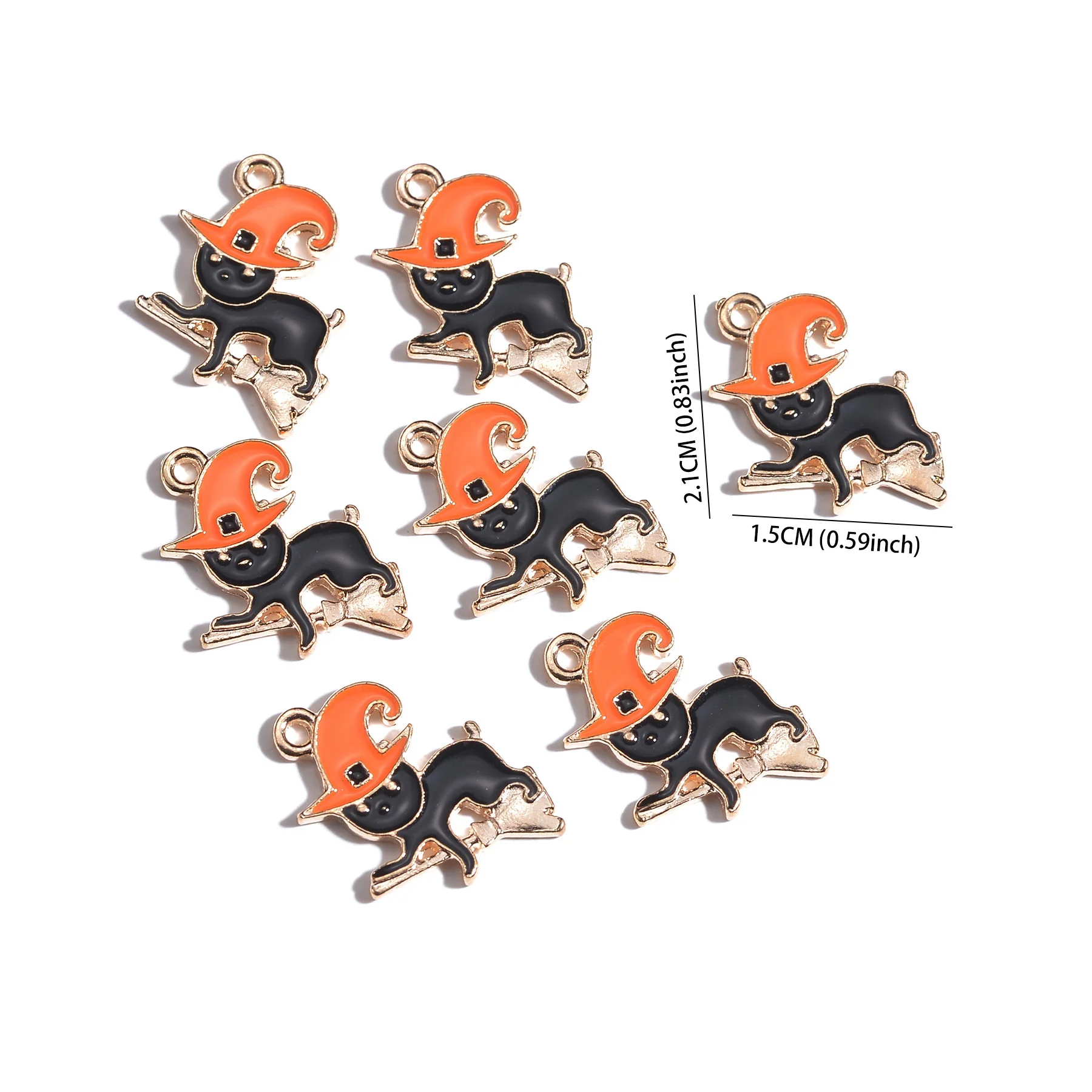 50pcs Halloween Witches Ride Brooms and Fly Charms Pendant Designer Fit Necklace Earring Jewelry Making DIY Jewelry Findings