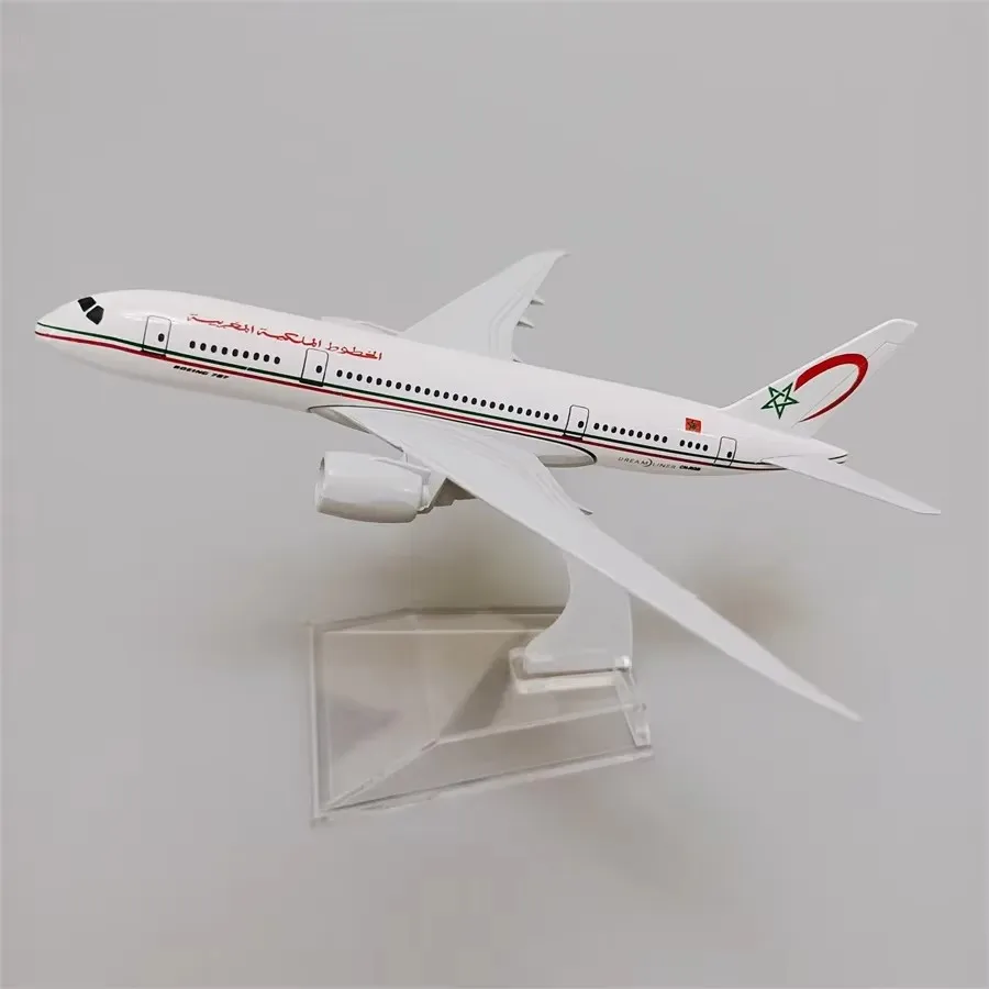 

16cm Morocco Airlines B787 Airbus 1:400 Scale Boeing 787 Airline Die-cast Alloy Metal Airplane Model Toys With Stand