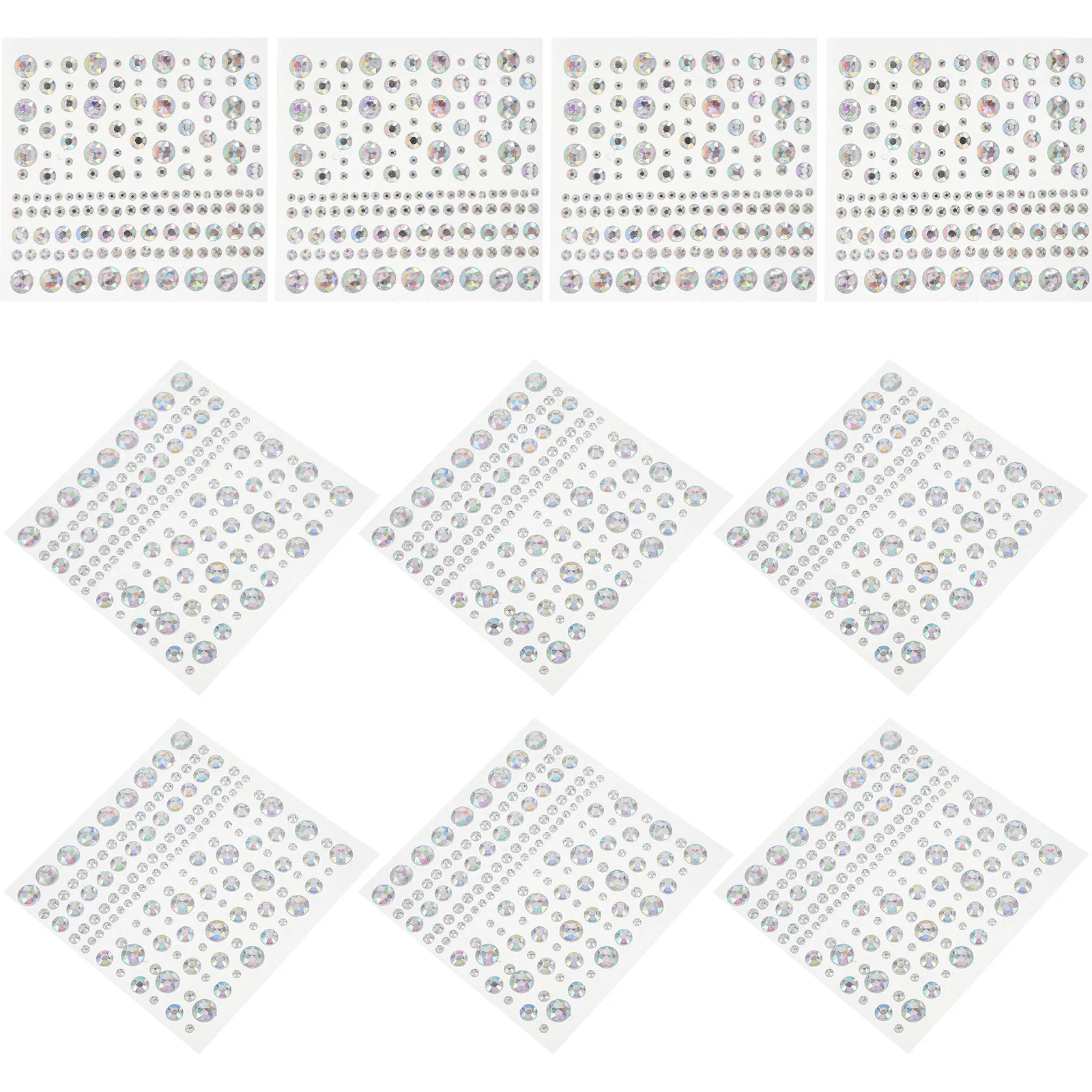

10pcs Eye Rhinestones Makeup Face Stickers Adhesive Body Gems For Festival Party Stage Resin Nail Art Decorations Flatback