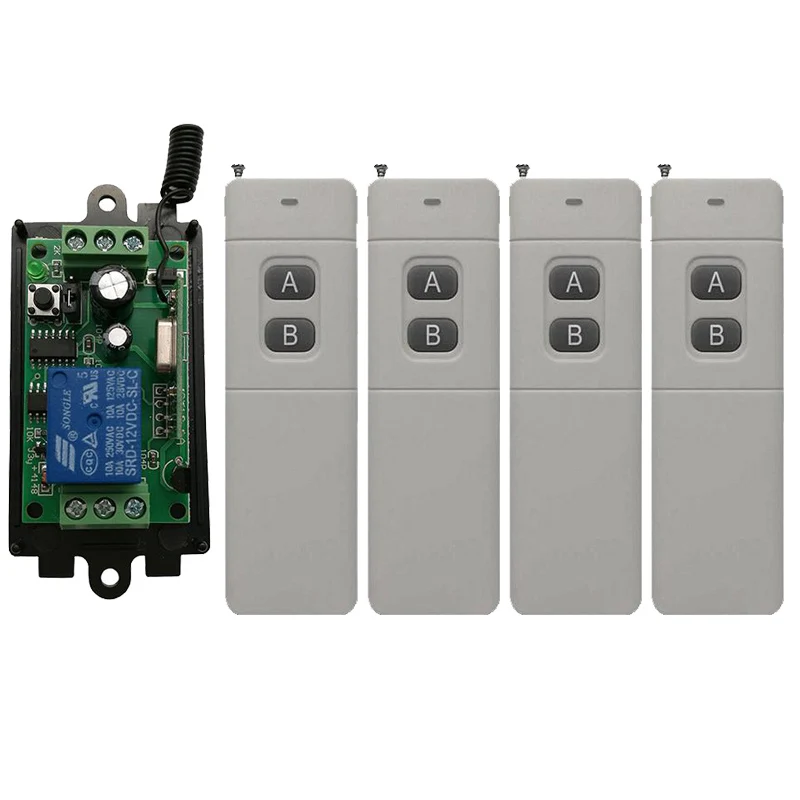 3000M Long Range DC9V 12V 24V 1CH 1 CH RF Wireless Remote Control Switch System,315/433.92 Mhz,Transmitter+Receiver Garage Doors
