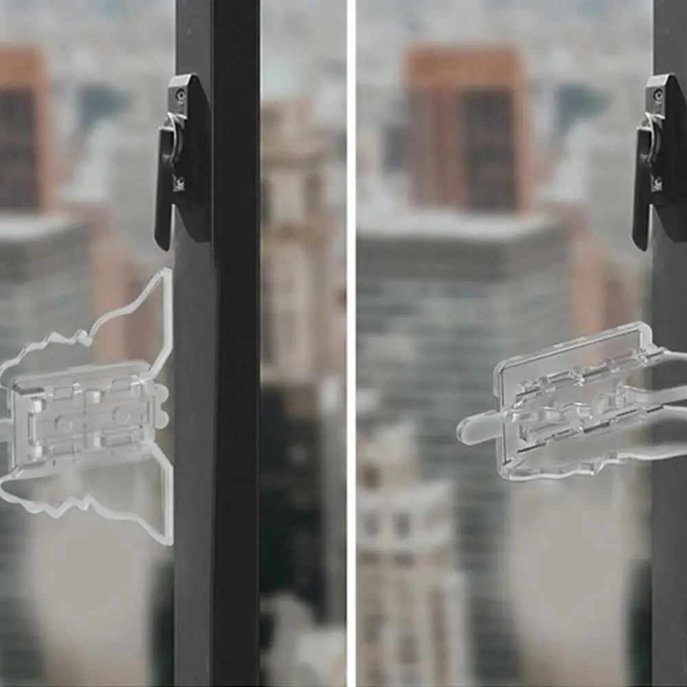 مكافحة قرصة البلاستيك فراشة شكل خزانة أقفال أمان الباب نافذة الحد قفل قفل الأمان الباب سدادة قفل قفل أمان الطفل #2