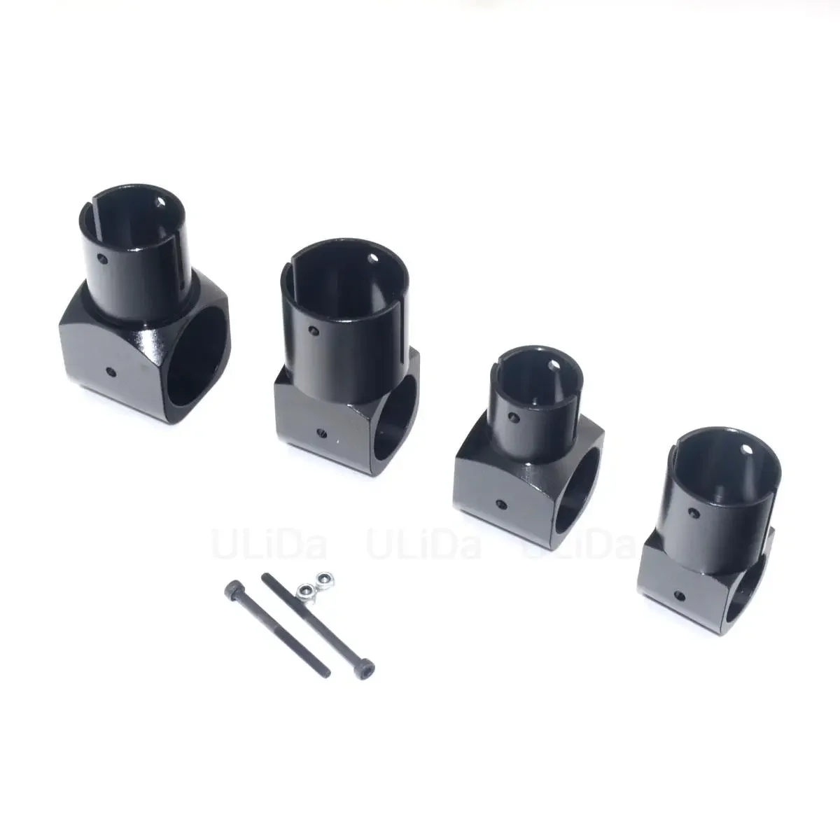 Trépied en alliage d'aluminium 16/20/25/30/40mm, 2 pièces, joint à trois voies, tube en fibre de carbone, pince de connexion pour installation RC, train d'atterrissage UAV