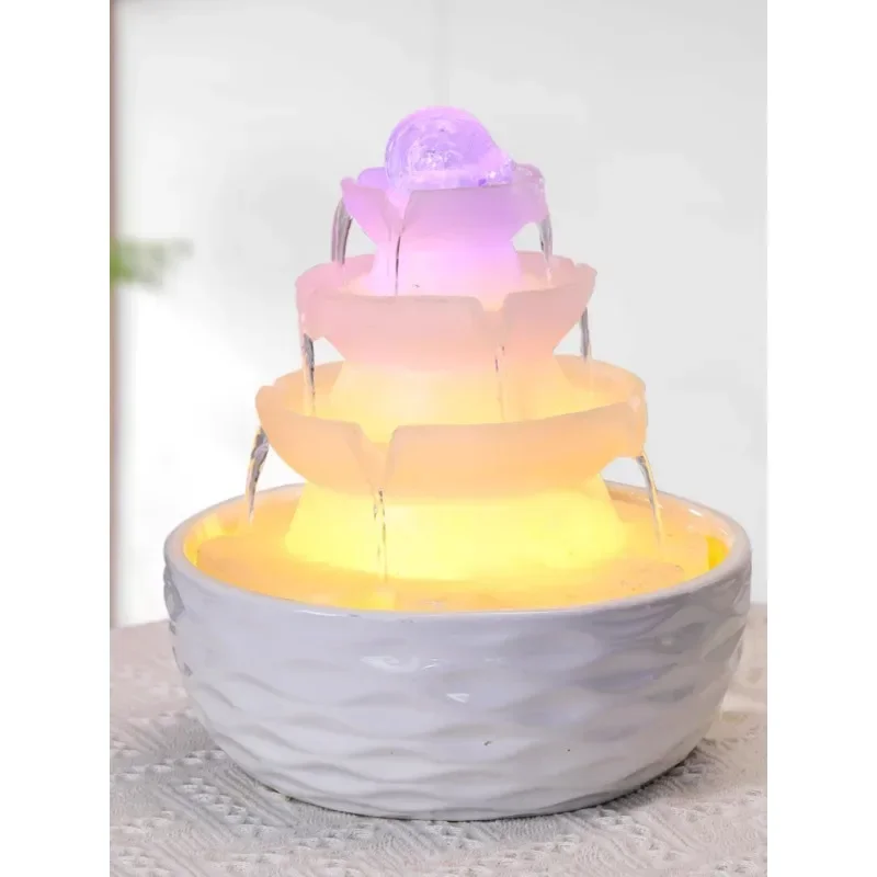 fountain desktop flowing water ornament circulating water living room lucky small feng shui ball opening gift