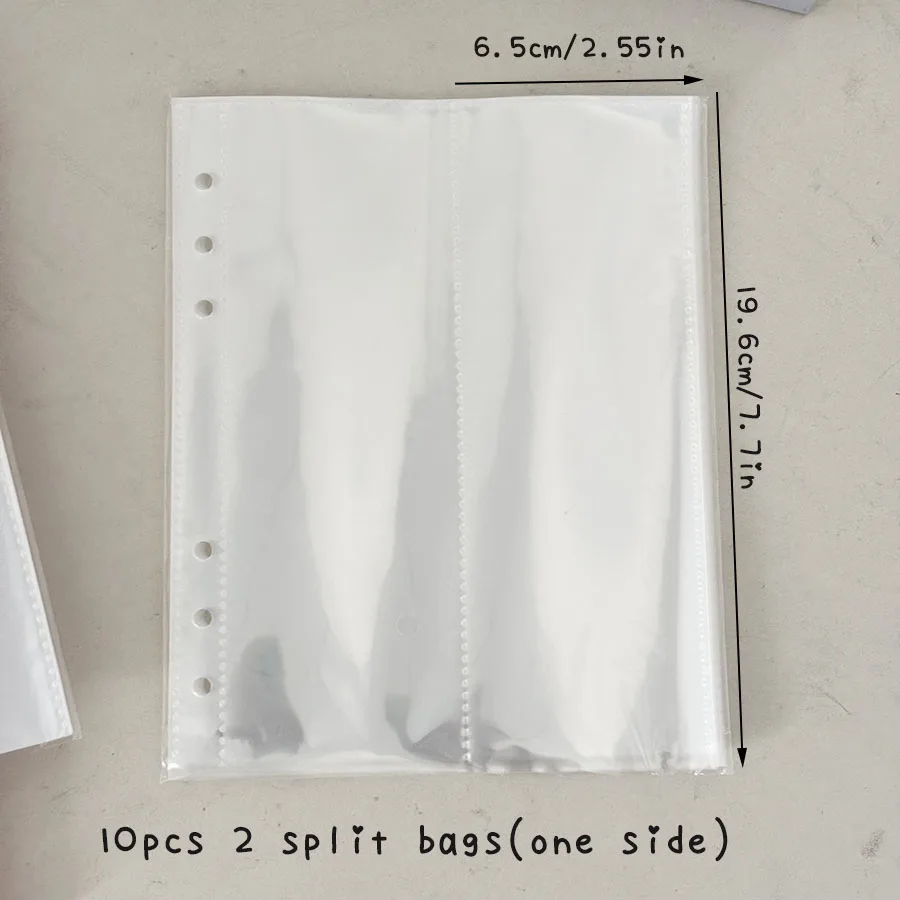 A5-Ordner mit doppelter Schnalle, 10 Stück Nachfüllhüllen, Taschen, DIY-Fotosammelbuch für lose Blätter, Kpop-Organizer-Halter – Detail 17
