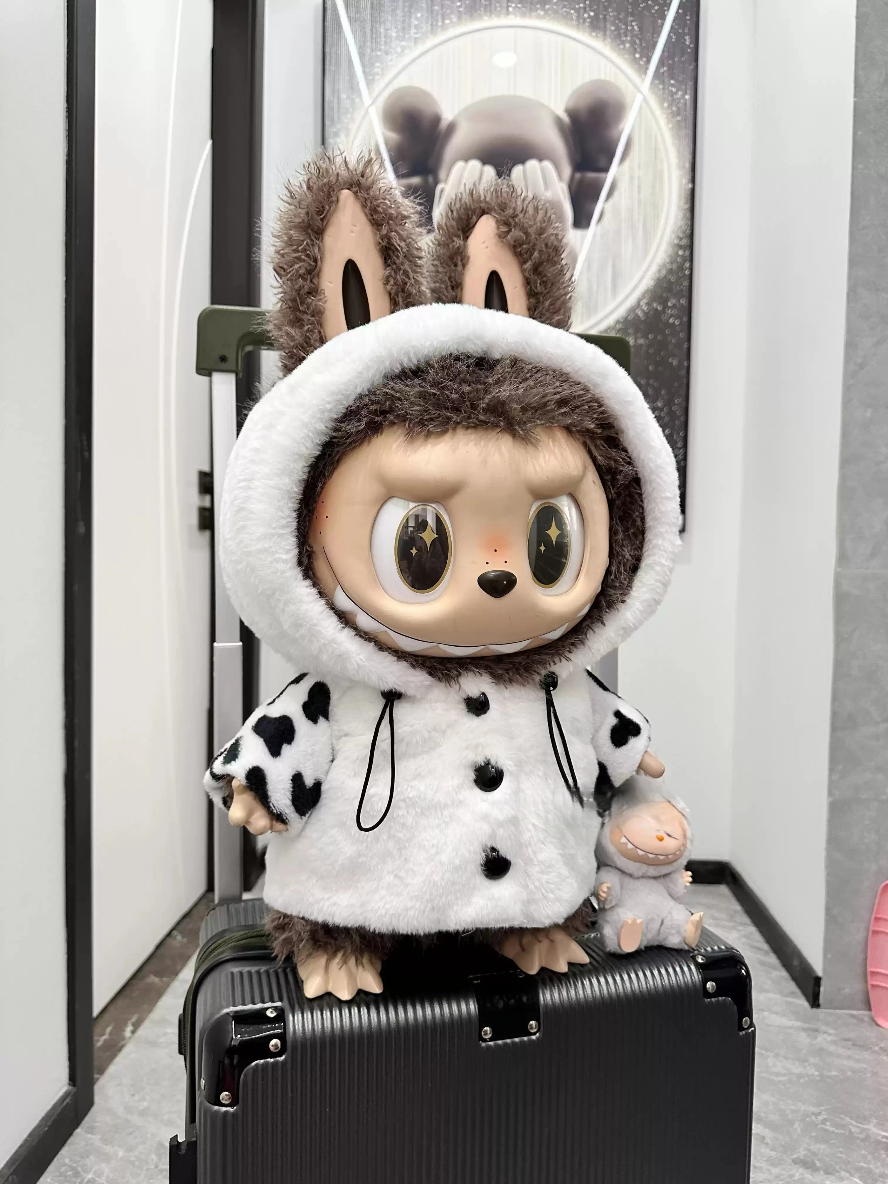 

For Labubu 58cm Little Rabbit Velvet Big Leader Baby Clothes Zimomo Snowman Baby Clothes Yin Qing Angel Clothes reference