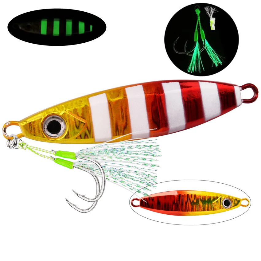 1 stücke 40g 60g 80g 100g Metall Jig Löffel Köder Künstliche Köder Shore Langsam Sinkende jigging Harte Bass Angelgerät Pesca – Detail 6