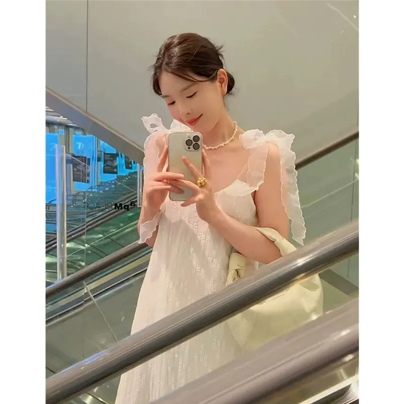 Słodkie świąteczne Sle Dongda Gate 25 letnie designerskie wyczucie siatek, węzeł Sa Dr, parasolowa spódnica Sle No Sve U Ne