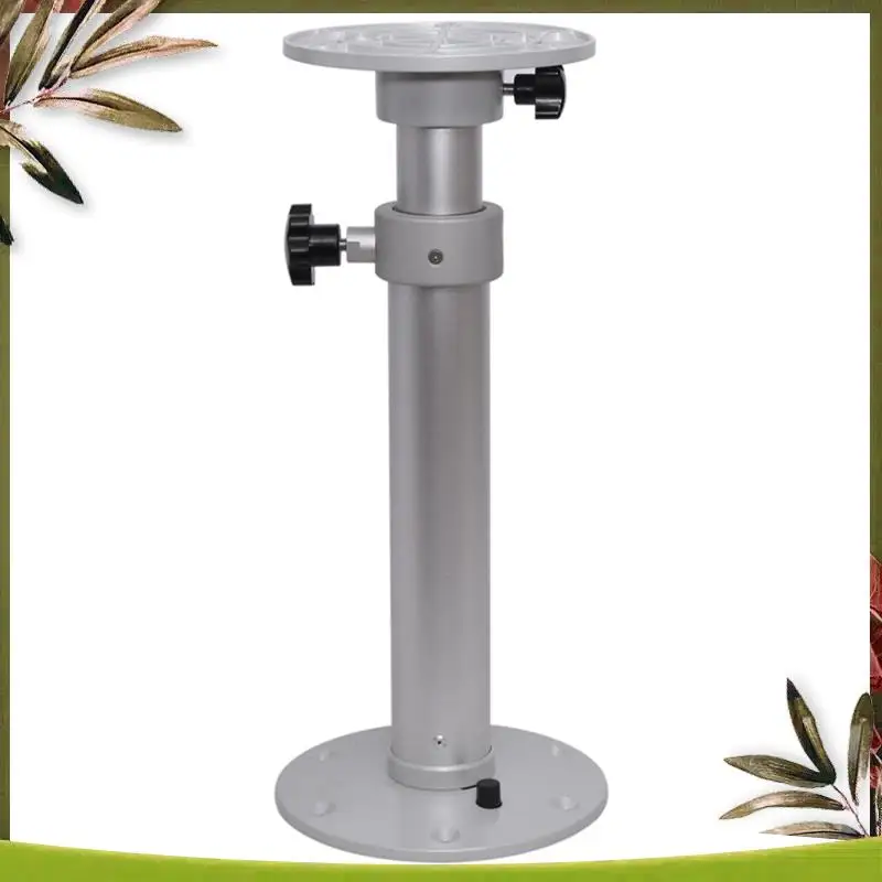 

AB98-Detachable Table Base Stand Leg Base Aluminum Alloy Table Base For RV Boat Yacht Silver White