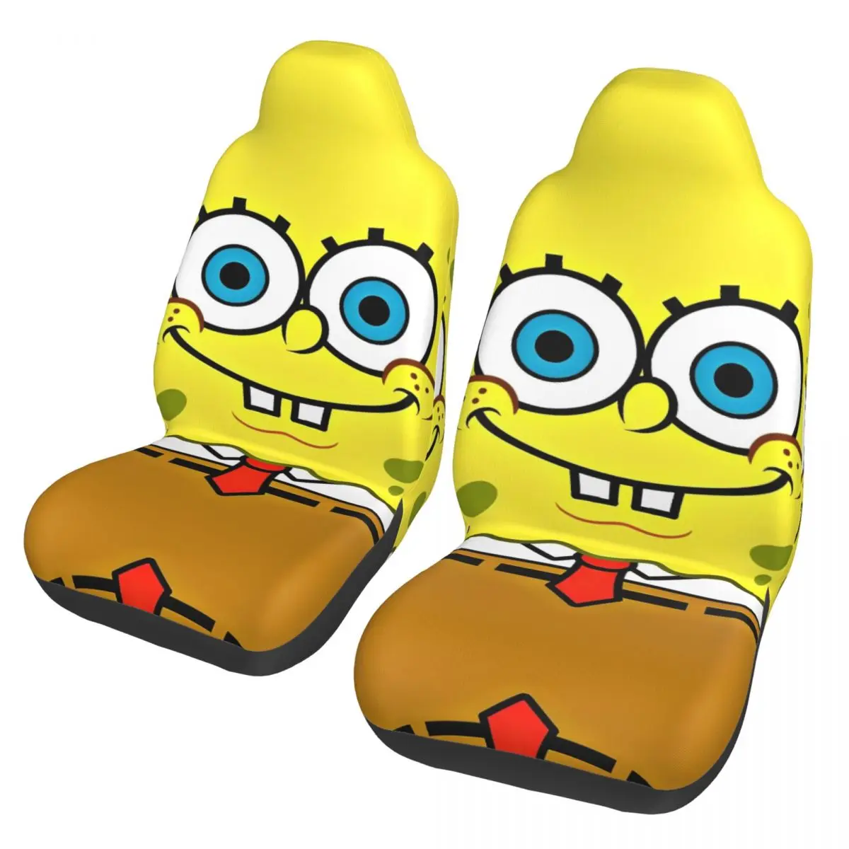 SpongeBobed Anime Cartoon Car Accessories Bucket Seat Covers for Vehicles Universal Fit Seat Covers for Car Truck Suv