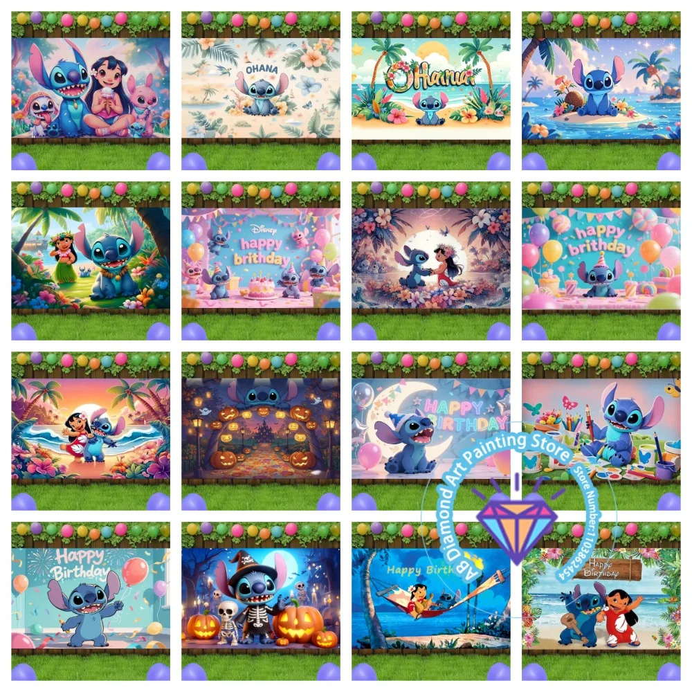 

Lilo&Stitch AB Diamond Painting Kit Square Round Diamond 5D DIY Cross Embroidery Handmade Art Exquisite Gift Crafts Home Decor