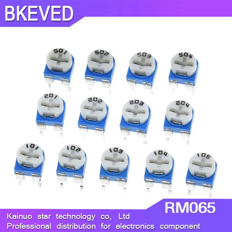 

500pcs RM065 RM-065 100 200 500 1K 2K 5K 10K 20K 50K 100K 200K 500K 1M ohm RM Trimpot Trimmer Potentiometer variable resistor