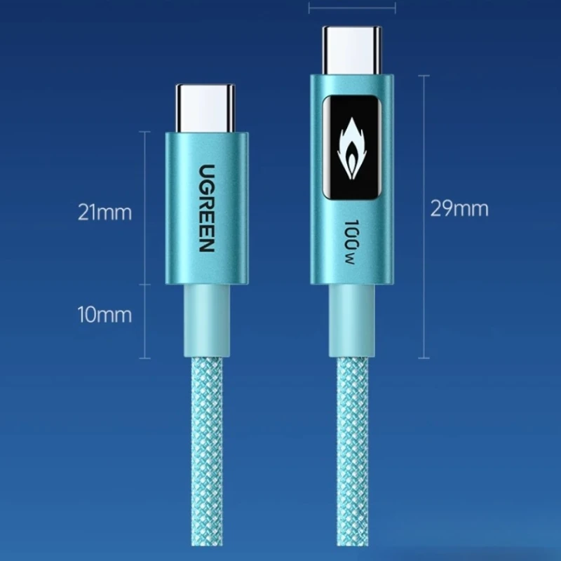 Co-branded Edition Animation Display Data Cable 100W Double C-line for 17/16iPhone15 Huawei Xiaomi Charging Cable Accessories