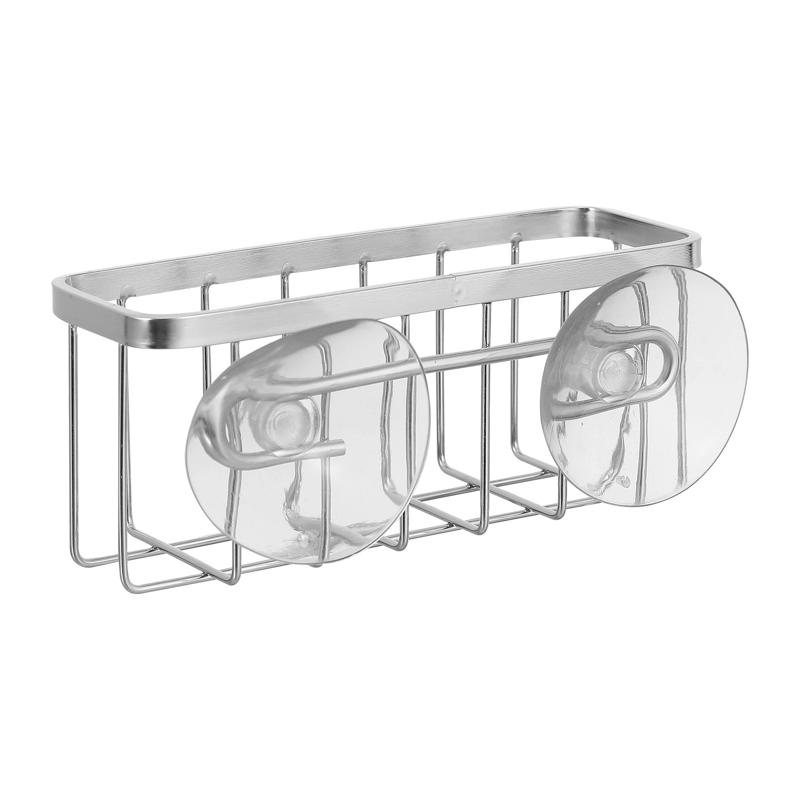 

Stainless Steel Shelf Sponge Holder Sink Storage Racks Suction Cup Kitchen Bathroom Restaurant Premium Punch Free Strong