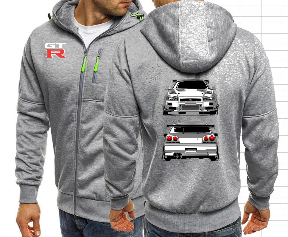 GTR Ares R35 R34 Modified Team Nissans Men Sweatshirt  Men Jackets Hoodies Coats Nissanes F1 Hooded Outwear Streetwear 061