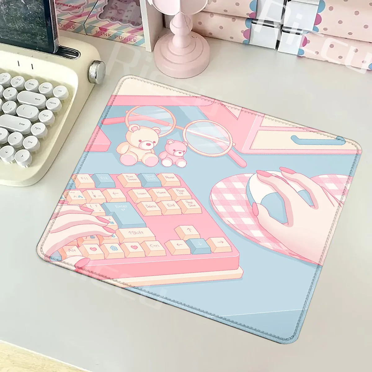 

Kawaii Gaming Mousepad Size for girls Mouse Mat Pink Mouse Pad Office Accessories Deskpad Girly Small Rubber Rugs Keyboard Mats