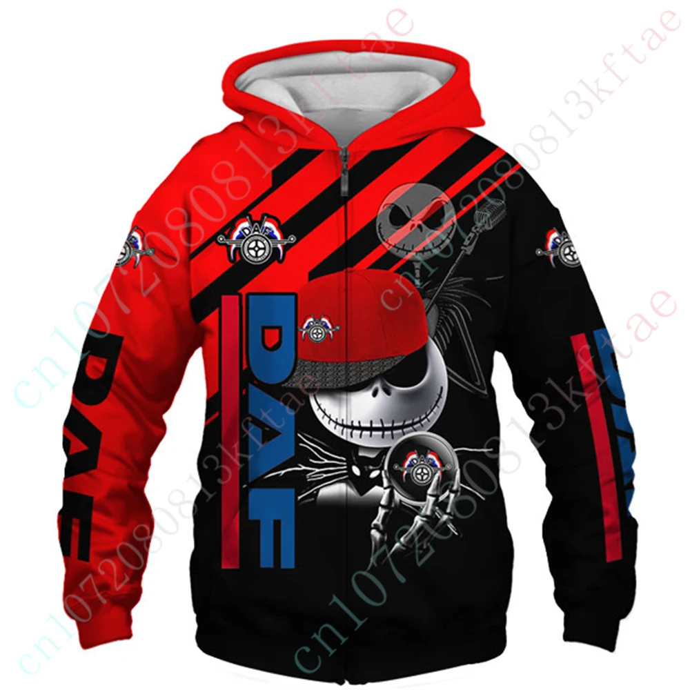 DAF Bluzy Dla Mężczyzn Kobiet Casual Zip Oversize Bluza 3D Pullover Anime Bluzy Unisex Odzież Harajuku Bluza Niestandardowe Logo