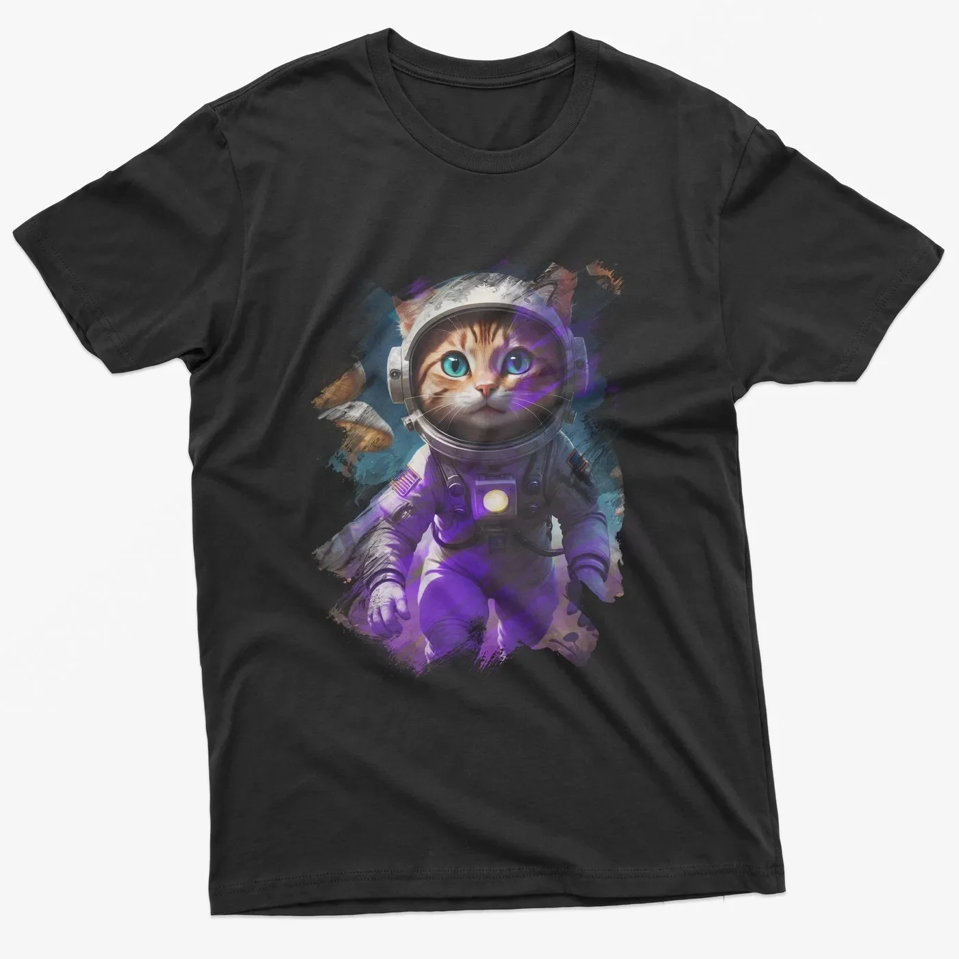 

Trendy Astronaut Cat T-Shirt - Futuristic Graphic Tee