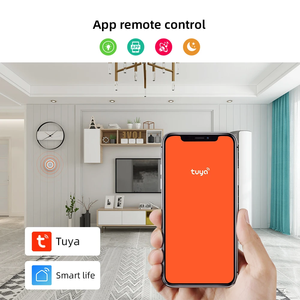 Tuya ZigBee 3.0 2 In 1 Sound Light Sensor Built-in 90dB Siren Alarm Smart Home Remote Control Via SmartLife APP Zigbee Gateway