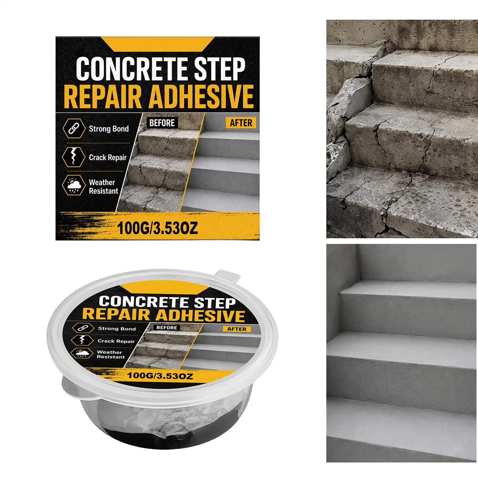 Concrete Crack Repair Adhesive Waterproof Quick-Dry High-Flexibility Filler Strong Bonding Sealant For Driveway Garage Floor