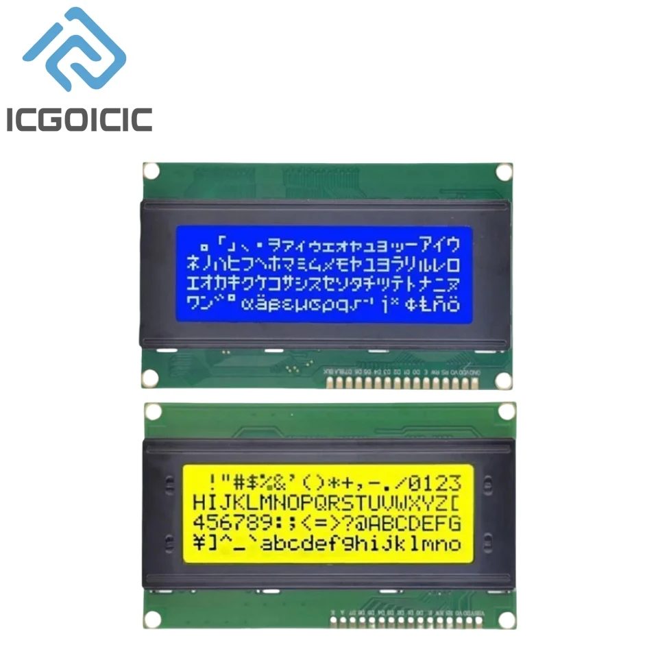 2004A LCD2004 Niebieski / Żółto-zielony moduł ekranu LCD Moduł wyświetlacza LCD Niebieski Żółto-zielony IIC/I2C 3,3 V/5 V dla zestawu Arduino Dit