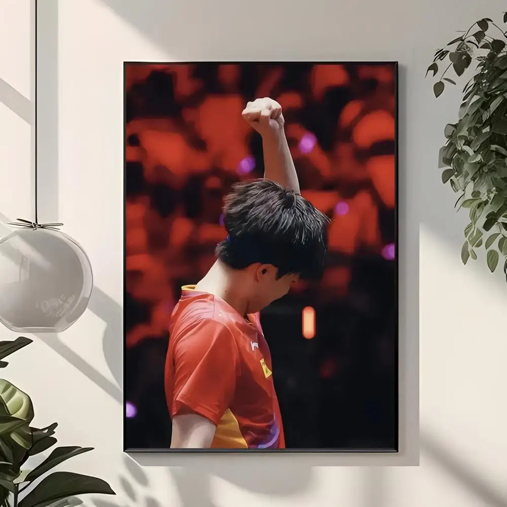 Athlete Tabletennis Wang Chuqin Poster  Classic Home Interior Design & Modern Wall Decor Art Collection