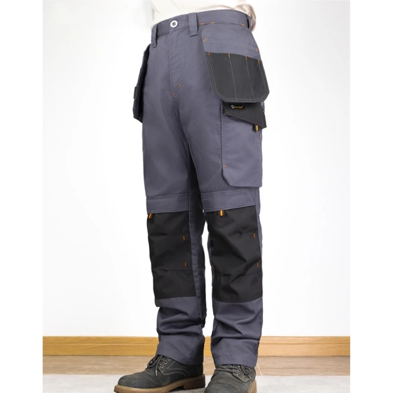 Multi-pockets Work Wear Cargo Pants Mens Casual Straight Hanging Baggy Pants Wear-Resistant Technician Workers Tool Trousers 4XL