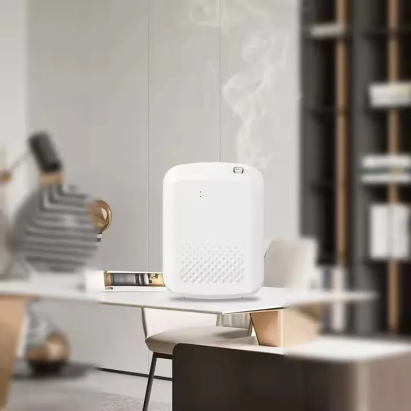 Smart Wall-Mounted 400ml Waterless Aroma Diffuser, Wireless Battery Operated Scent Machine for Hotel & Household