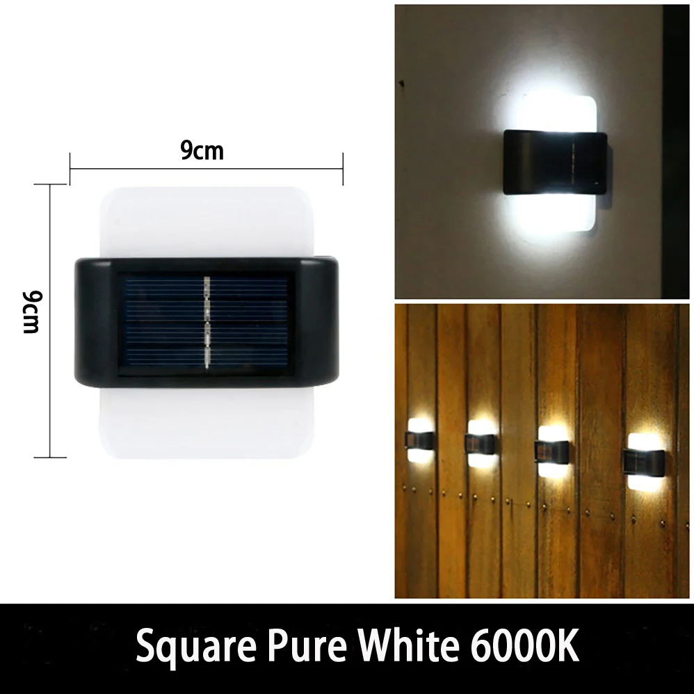 Kit de 3 piezas de lámpara LED Solar de pared, iluminación de seguridad de 5 W, ambiente de carga Solar, IP65, luces impermeables para exteriores