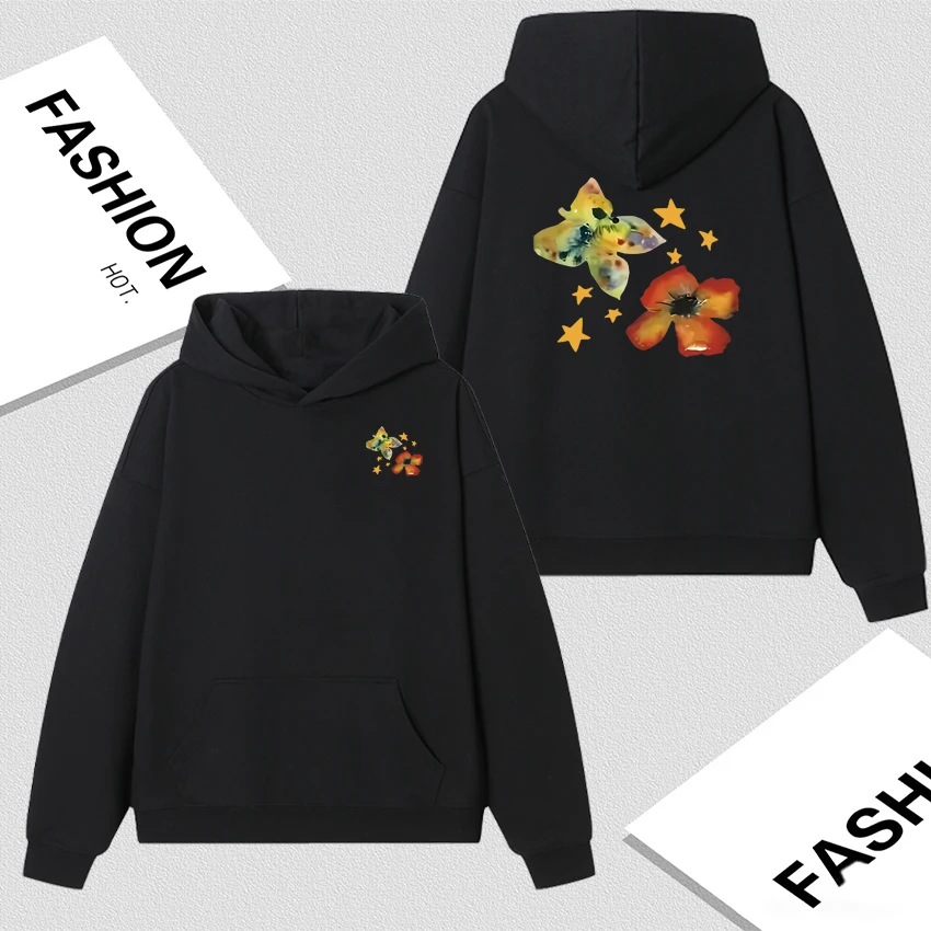 

Adrianne Lenker Music Starry Graphic Double Sided Fleece Sweatshirts Long sleeve Loose Bodywarmer Autumn Winter Unisex Hoodies