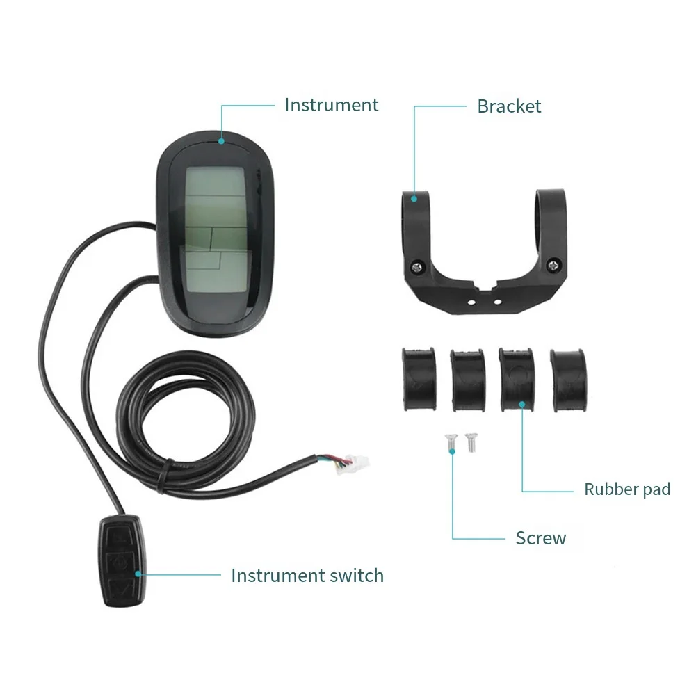 

Electric Bicycle LCD Display Screen for KT LCD6 24V48V Model with 5 Pin SM Connector Suitable for KT Controller