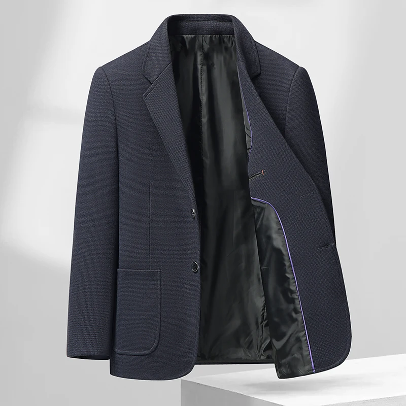 Minimalist Men Basic Blazer Curated Color Palette Navy Classic Red KhakiTaupe & Slate Grey Suit Effortless Versatility Attire