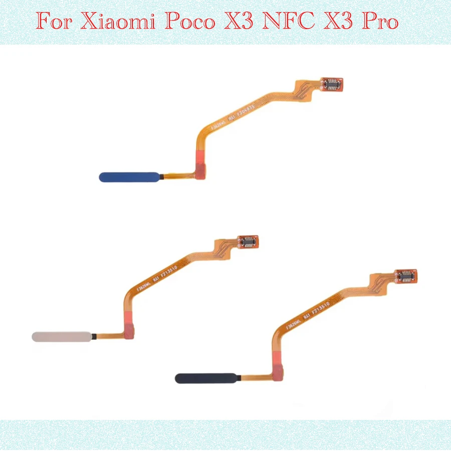 New Fingerprint Scanner For Xiaomi Poco X3 Home Button Fingerprint Menu Return Key Sensor Flex Cable