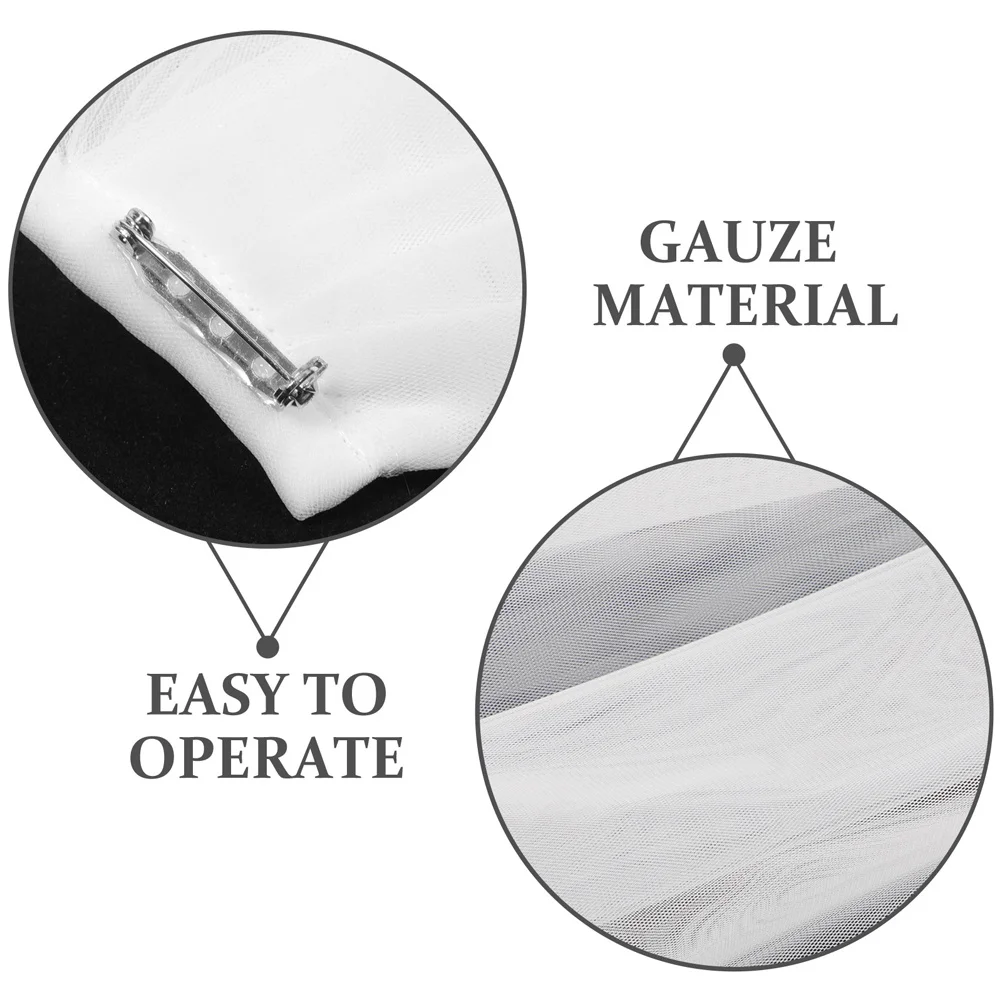 2Pcs Strapless Wedding Dress Shoulder Cover Up Detachable Tulle Sleeves Bridal Arm Cover Removable Sleeves for Bride Bridesmaid