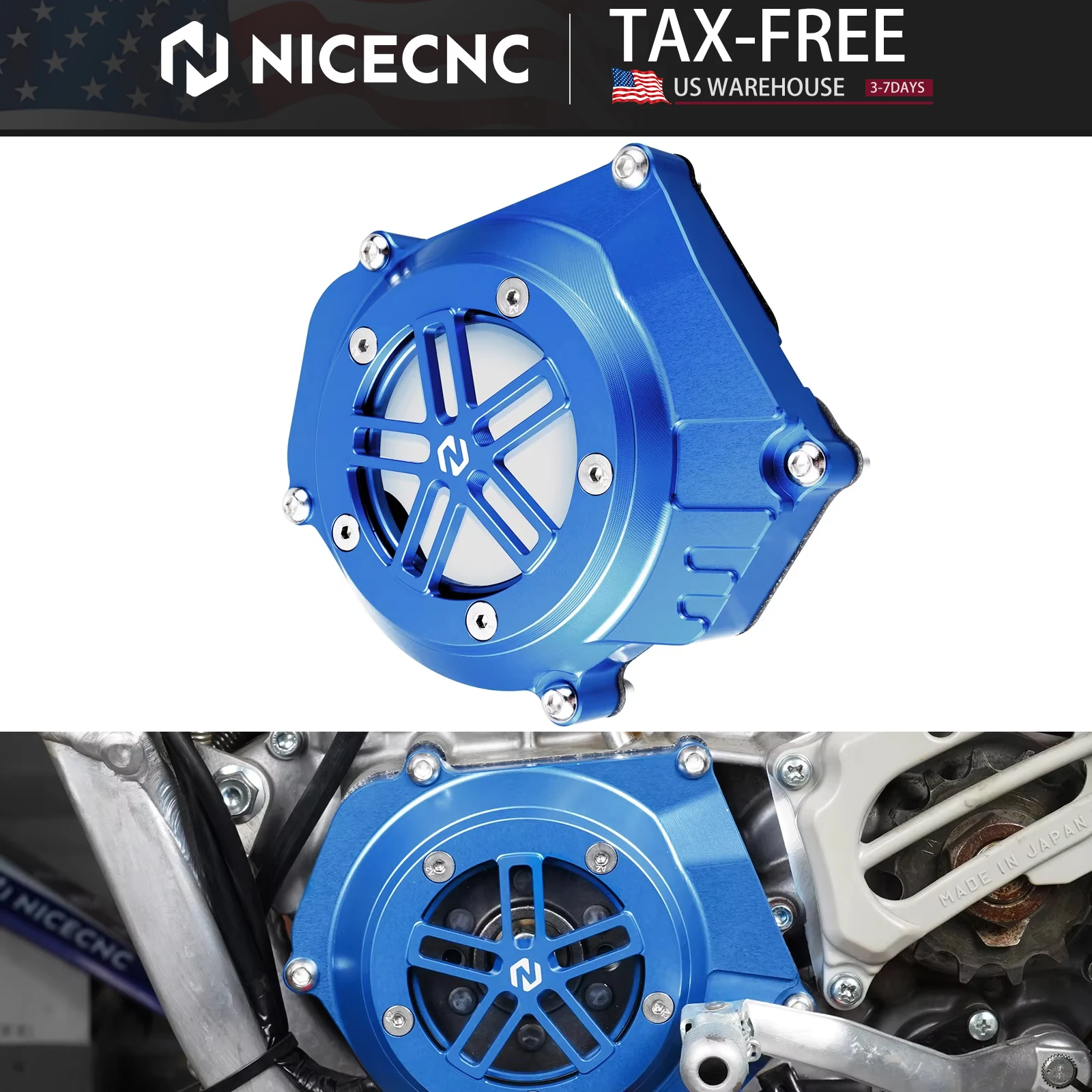 NICECNC لياماها YZ250 YZ 250 1999-2024 دراجة نارية علبة المرافق غطاء الموالي مولد غطاء لياماها YZ250X YZ 250X 2016-2023