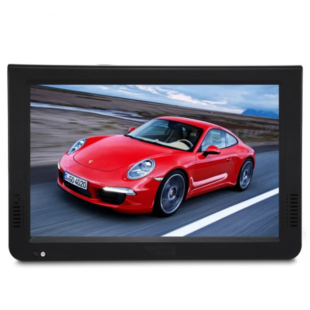 TV LED Pengisi Daya Televisi Mini TV LCD Kecil 10 Inci dengan Baterai DVB-T2/ATSC/ISDB USB HMI Port AV