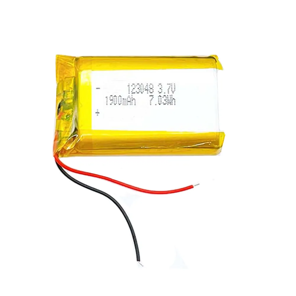123048 3.7V 1900mAh Lithium Polymer LiPo Rechargeable Battery For MP3 MP4 PAD DVD E-book Bluetooth Speaker LED Light Tablet PC