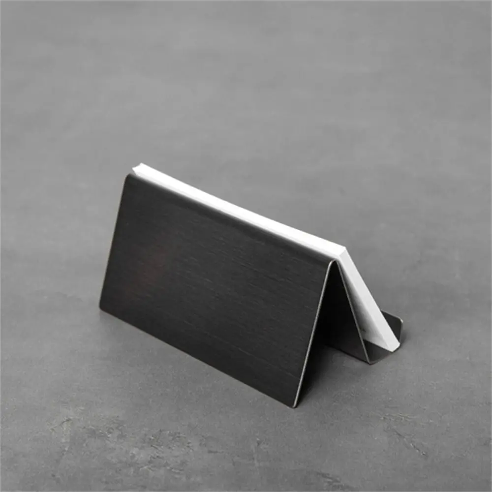 Metal Stainless Steel Table Organizer Business Card Holder Name Card Display Stand Business Card Storage Name Tag Display Rack