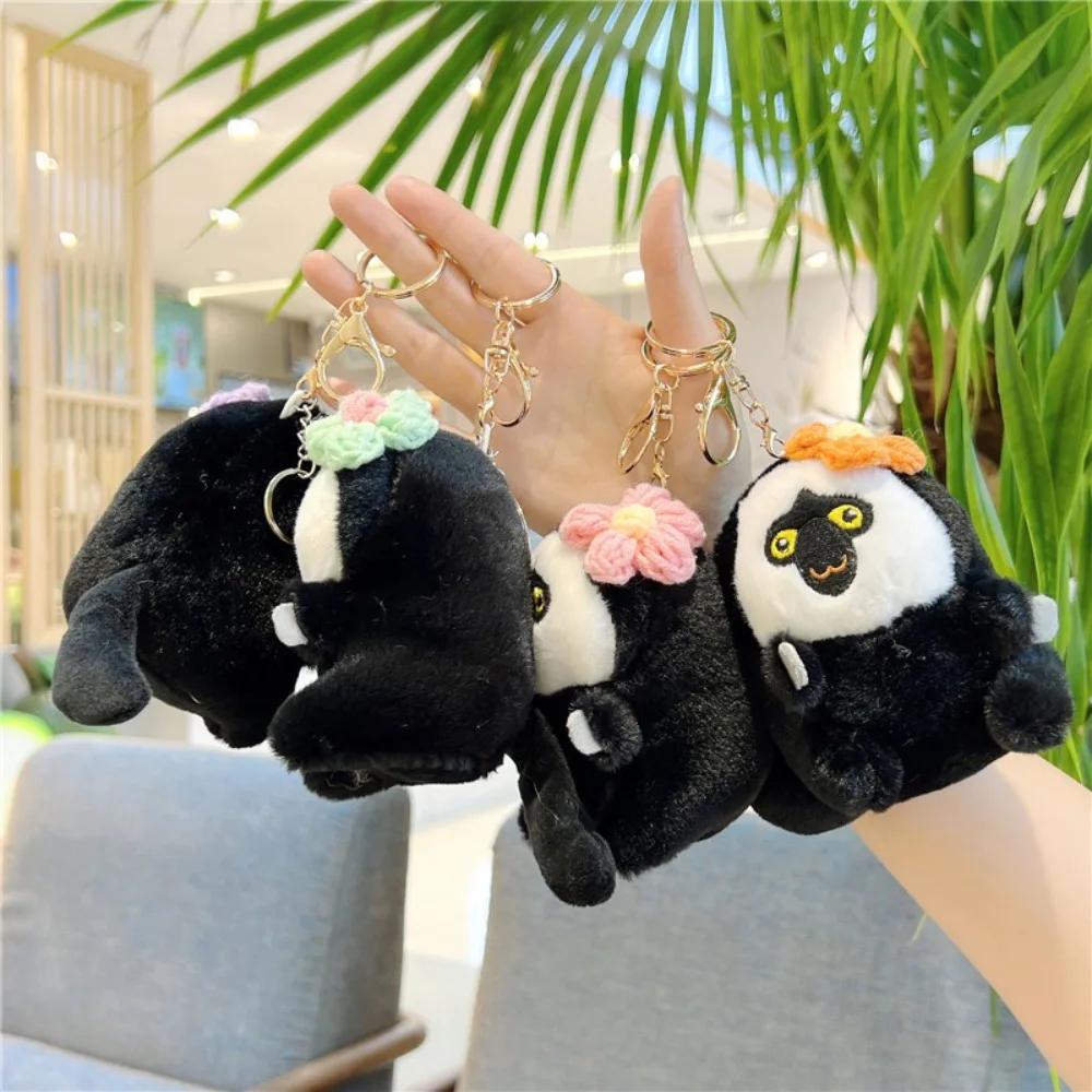 سلسلة مفاتيح قرد كرتونية إبداعية ، حلقات مفاتيح رائعة ، لعبة دمية ناعمة من القطيفة ، ديكور لطيف ، قلادة حقيبة ظهر