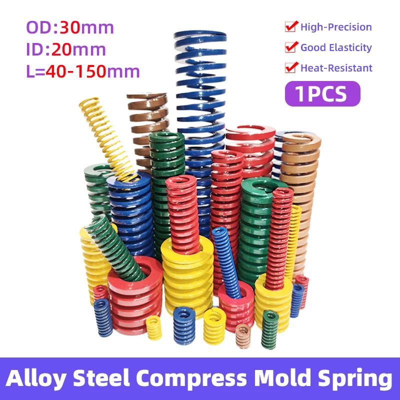 

Creamily 1PCS Mould Die Spring Spiral Stamping Compression Mold Spring Outer Diameter 40mm Inner Diameter 20mm Length 30-150mm