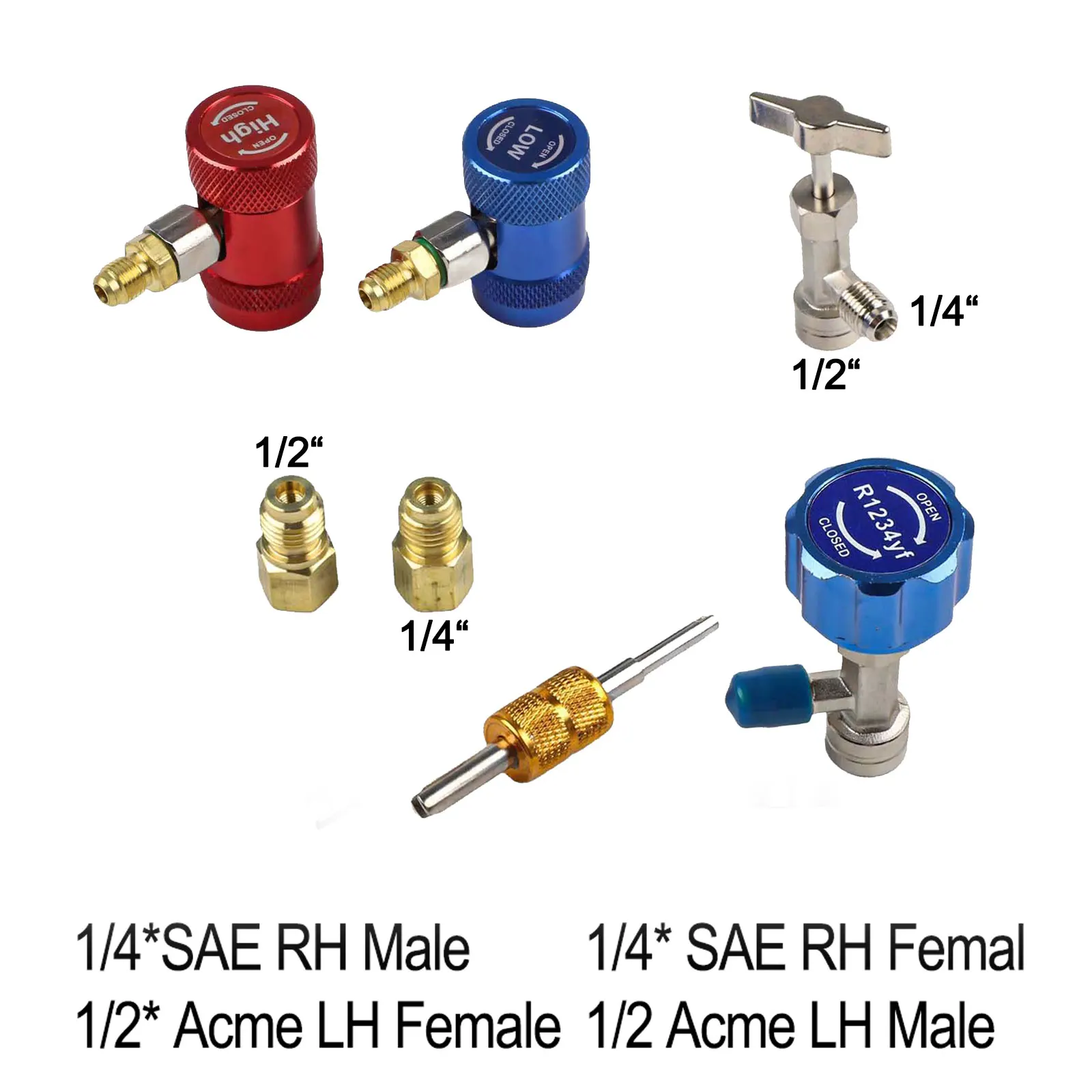 

AC System Maintenance Tools HVAC Charging Hoses Leak Prevention Kit As Shown In The Figure Advanced 6-Ball Snap Locks