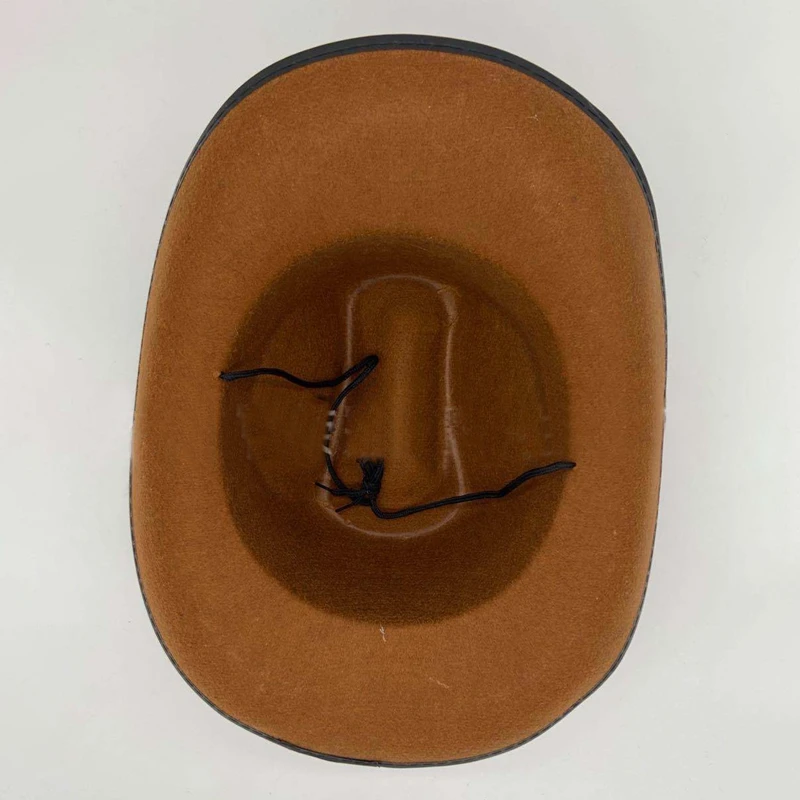 Western Cowboy Hat Retro Sheriff Cap Sunscreen With Wind Rope Hat Men And Women Horseback Riding Tourism Fishing Sunshade Cap