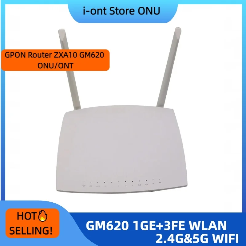 

Б/у Оригинальный GM620 GPON ONT FTTH двухдиапазонный 1GE+3FE+1POTS+2USB+2.4G/5G + ONU Wi-Fi без блока питания