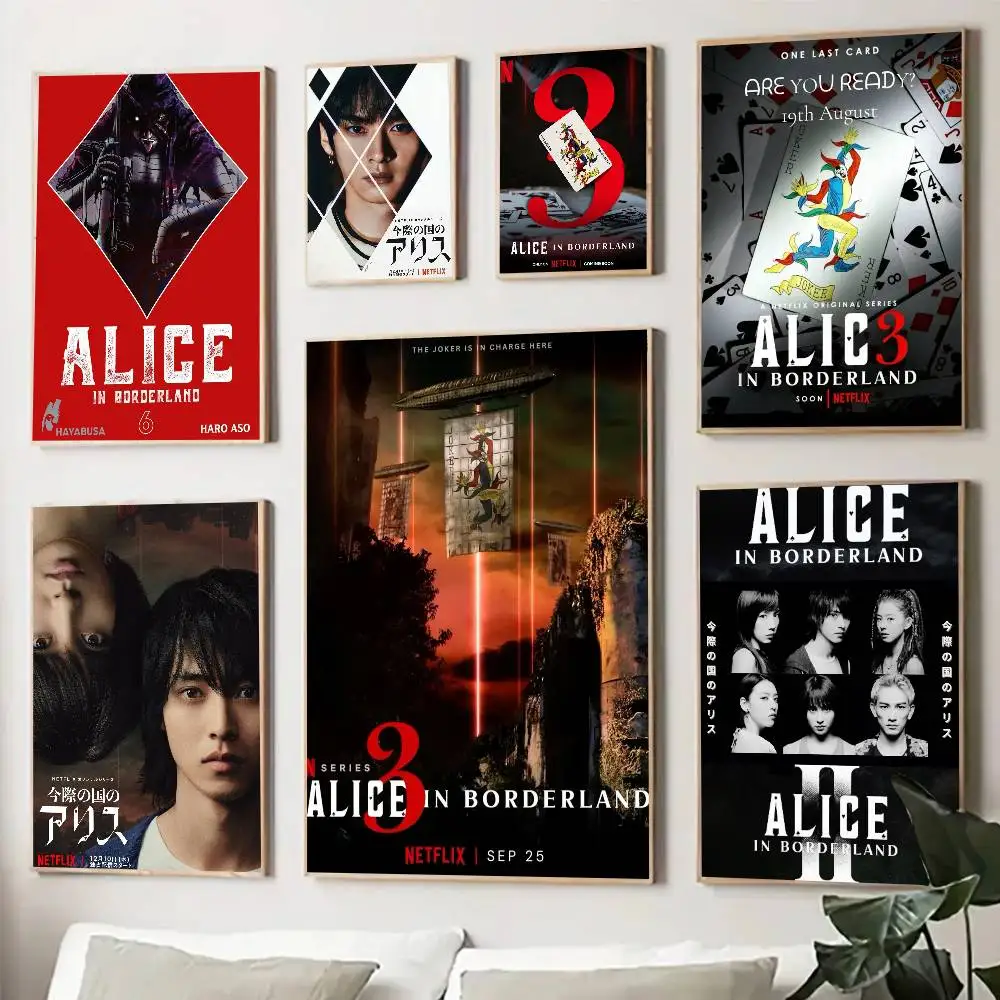 TV A-Alice In Borderland Posters Living Room Bar Cafe Quality Canvas Vintage Style Comics Painting Art Home Wall Decor Picture